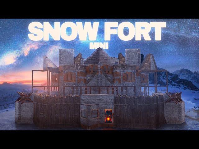 Snow Fort Mini - META Trio Open Core - Bunkers - Rust Base Tutorial 2023