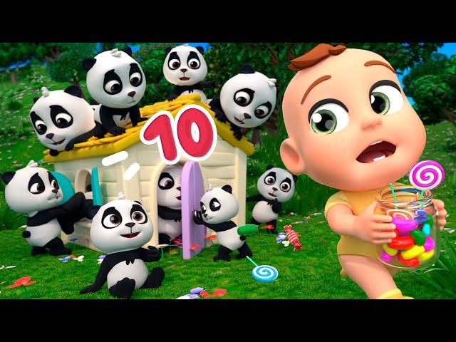 Counting 10 Little Pandas | Lalafun Nursery Rhymes & Kids Songs