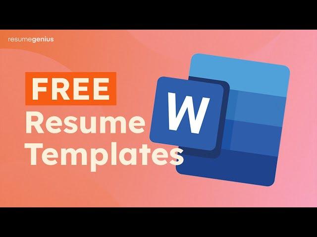 FREE Word Resume Templates | How to download & edit