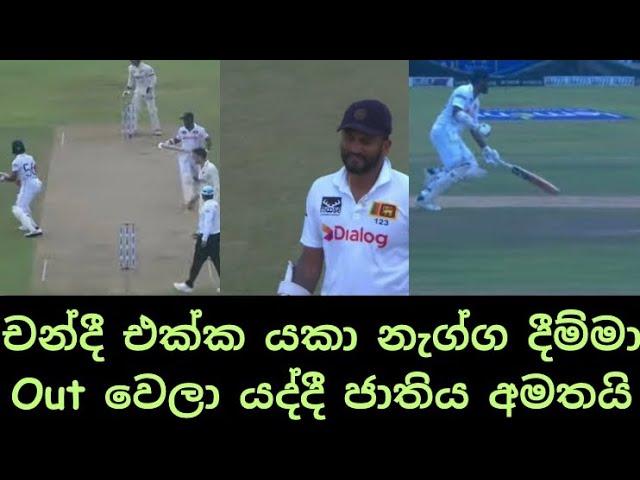 Dimuth Karunaratne livid with Dinesh Chandimal after being run out