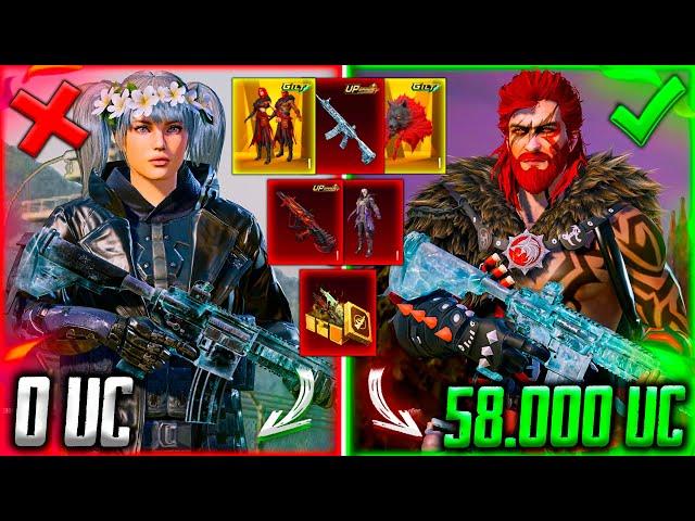  58 000 UC - УДАЧНАЯ ПРОКАЧКА АККАУНТА В PUBG MOBILE! ПРОКАЧАЛ ЛЕДНИК и ВЫБИЛ ВСЁ В ПУБГ МОБАЙЛ