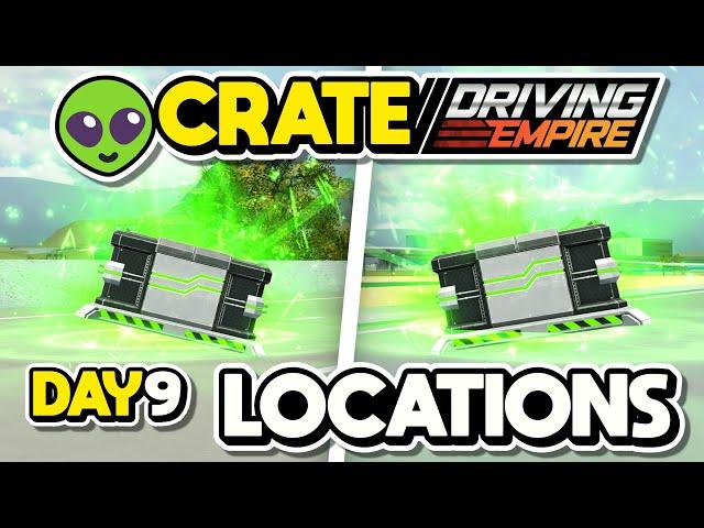 EVERY ALIEN CRATE LOCATION In Driving Empire! | DAY 9!! - Roblox