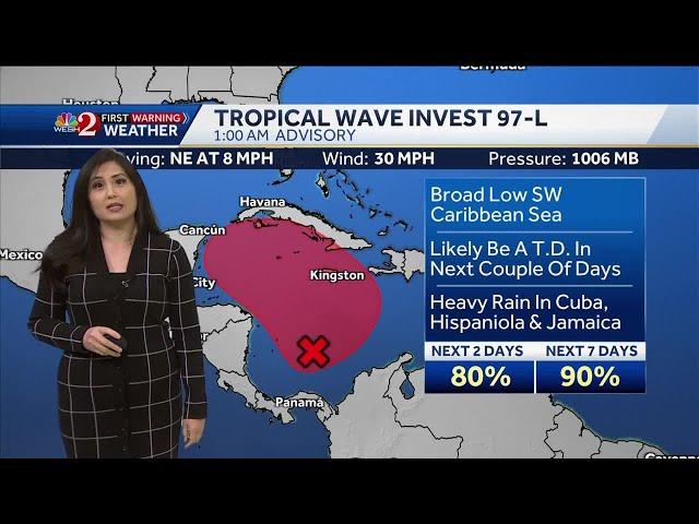 National Hurricane Center now tracking Invest 97-L in Caribbean