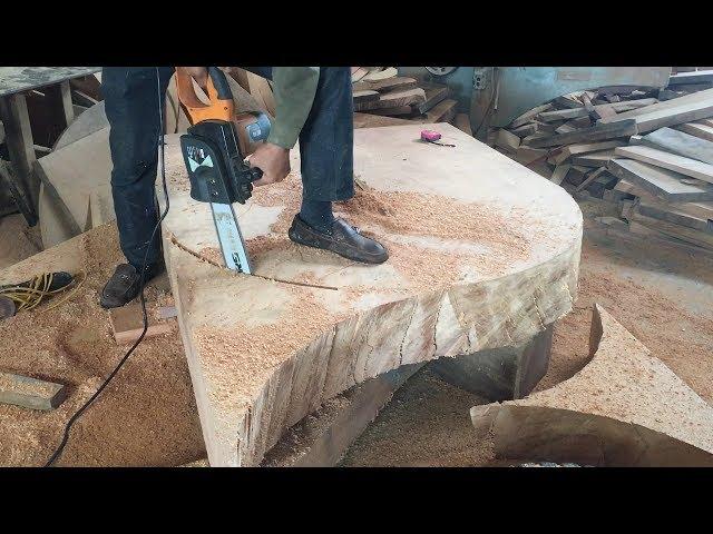 WoodWorking Projects You MUST See // How To Make Extremely Large Round Table With Hardwood