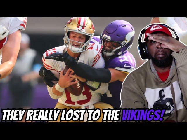 CHIEF FAN REACTS TO! San Francisco 49ers vs. Minnesota Vikings | Game Highlights | THEY GOT EXPOSED!