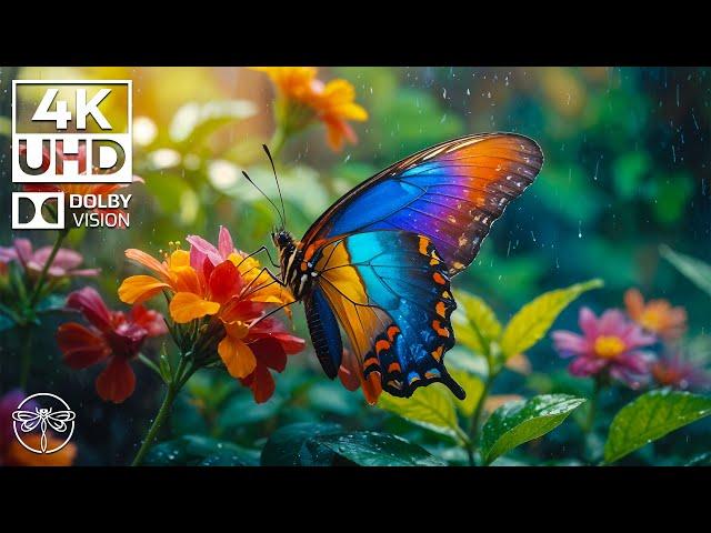 Symphony of Insects - 4K Graceful Butterfly with Soft Relaxing Music