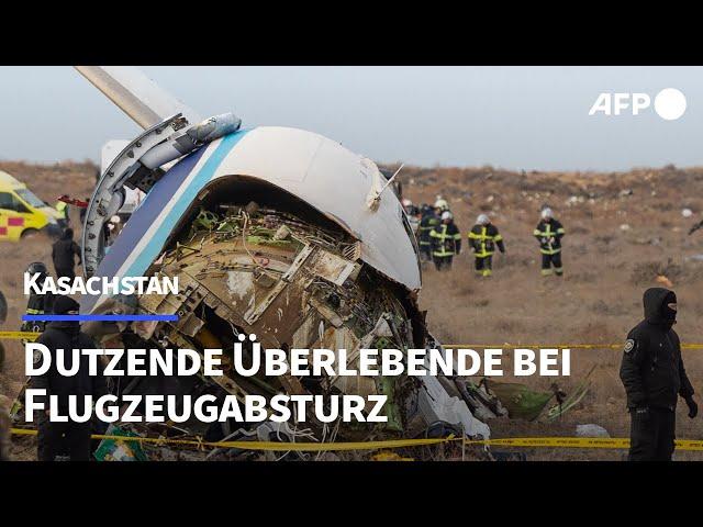 32 Menschen überleben Flugzeugabsturz in Kasachstan | AFP