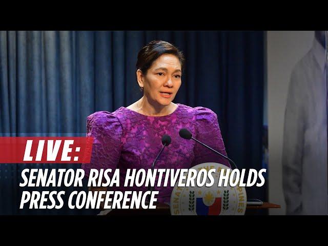 LIVE: Sen. Risa Hontiveros holds press conference | October 18