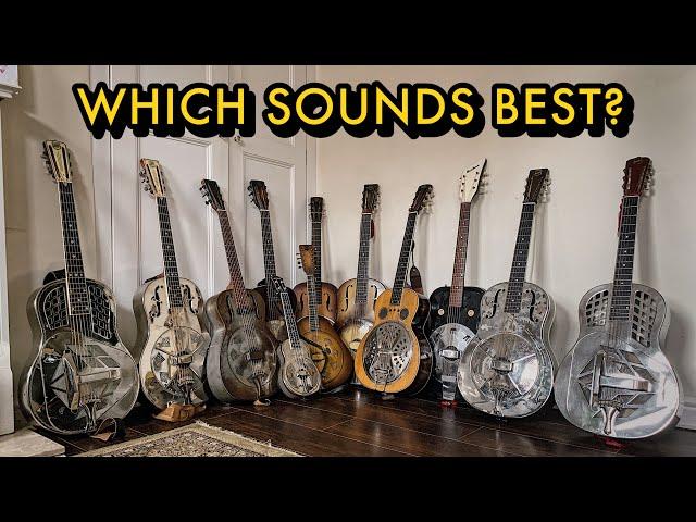 Compare Ten Different Resonator Guitars! National, Dobro, Regal, Vintage, New etc.