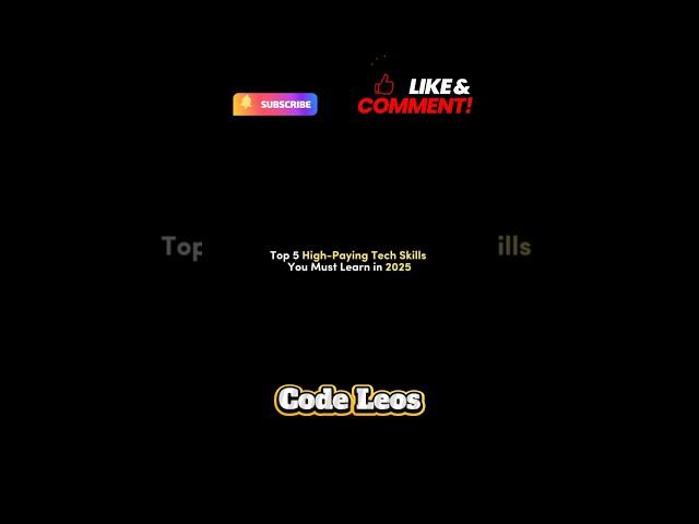 Top 5 High-Paying Tech Skills Learn in 2025 #ytshorts #shorts #viralvideo #shortsfeed #tech #resume