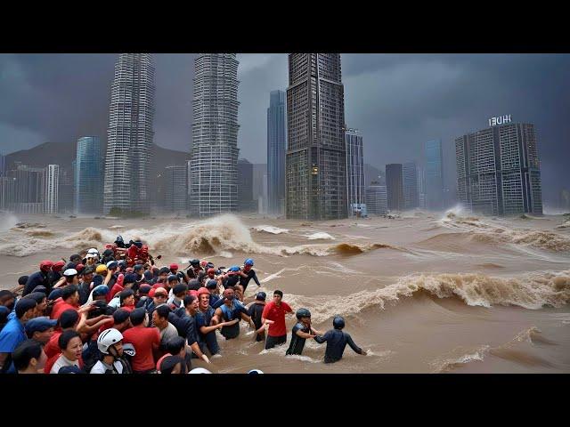 Houses Under Water 3 Meters Deep! People Are Looking for the Missing in Tears! Flooding in China