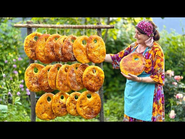 Rustic Kaak Bread Baked in a Wood Oven! Grandma's 100-Year-Old Recipe