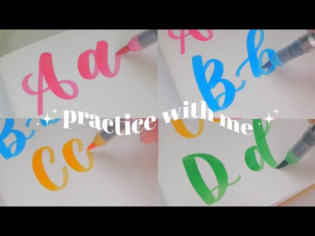 Calligraphy Alphabet A-Z | Real Time Beginner Brush Lettering Tutorial