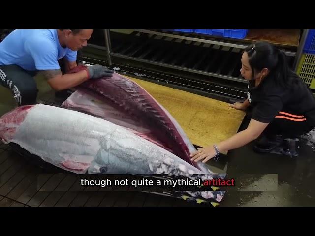 Tuna Tornado Dock's Fastest Knife Slicer Takes on 500-Pound Tuna! | Street Food Stories