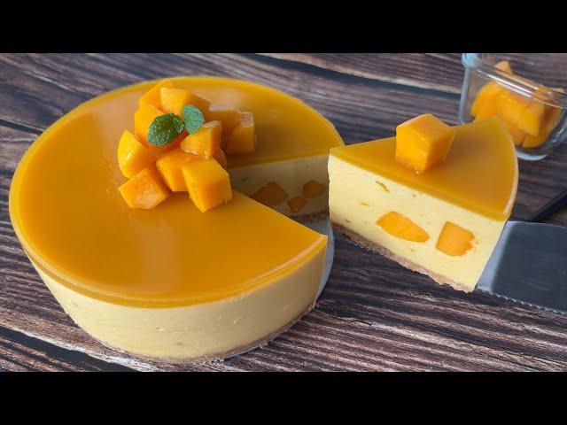 No Bake No Flour No Egg Mango Mousse Cake 芒果慕斯蛋糕 