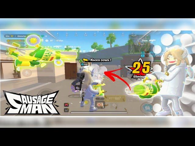 NEW!! GUTLING SKIN  25KILLS GAMEPLAY SS15 | SAUSAGE MAN