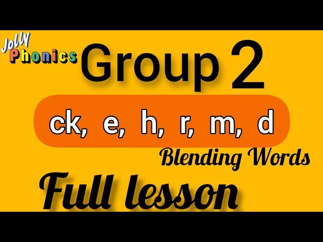 Jolly phonics group 2 Blending words. Phonics phase 2. Group 2 (ck,e,h,r,m,d) words.