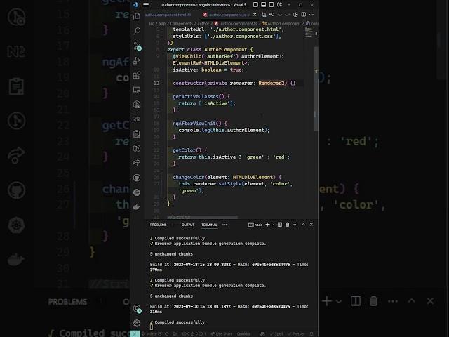 Change Style in #Angular using Renderer Class and template reference #leelawebdev Angular16