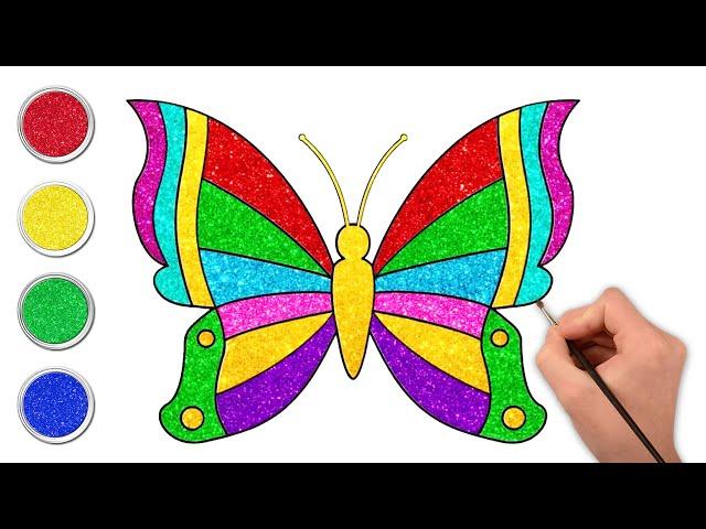 How To Draw A Butterfly Step By Step | Easy Drawing For Kids | Chiki Art | HooplaKidz How To