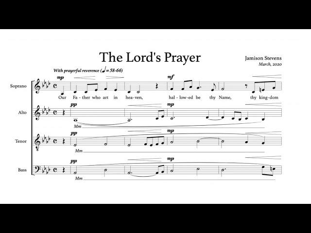 The Lord's Prayer (Score Video) | Jamison Stevens