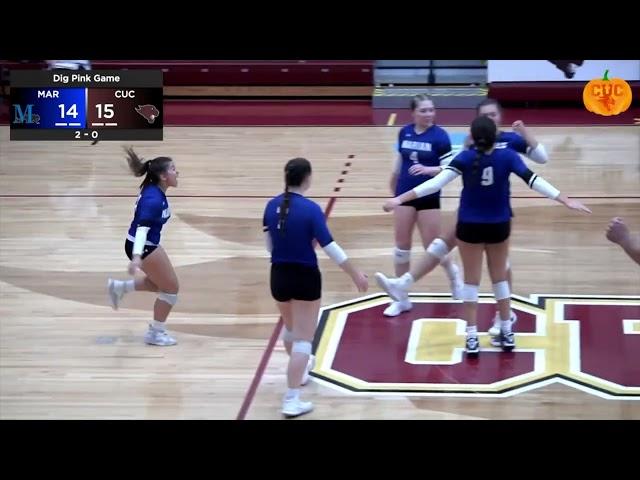 Marian Women's Volleyball Earns Crucial Sweep of CUC