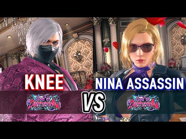 T8  KNEE (Lee) vs NINA ASSASSIN (Nina)  Tekken 8 High Level Gameplay