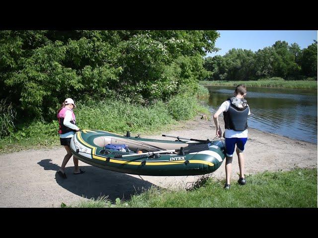 I Bought a Inflatable BOAT!!!//unboxing Seahawk 3