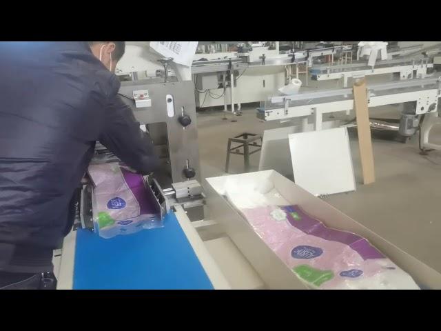 Línea de producción de máquina de paquete de embalaje de un solo rollo de papel higiénico