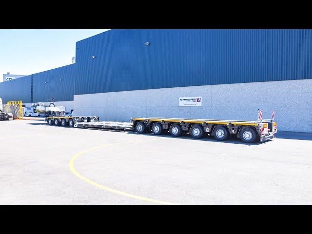 Faymonville - VarioPLUS extendable lowbed trailer with 10 (1+3+1+5) axles & excavator bridge