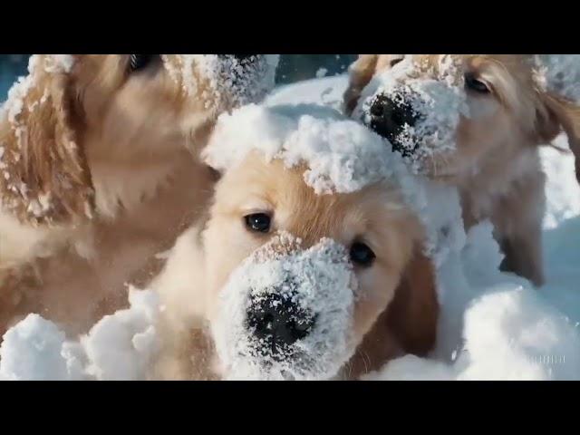 OpenAI Sora - snow dogs