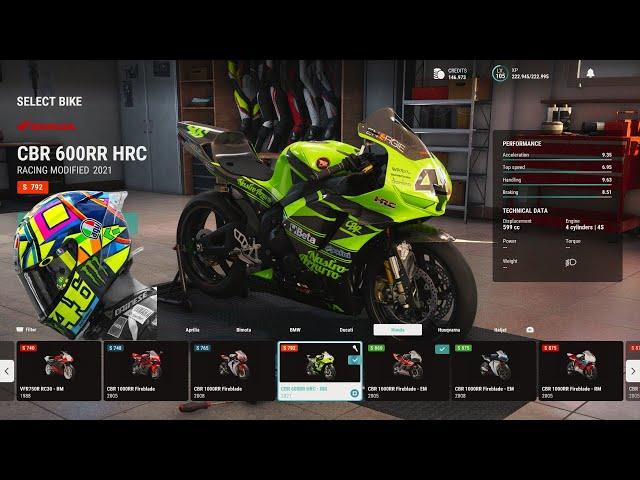 RIDE 5 | Customize Brutal Valentino Rossi CBR 600 RR Honda VR46 Gameplay [4K 60fps HDR]