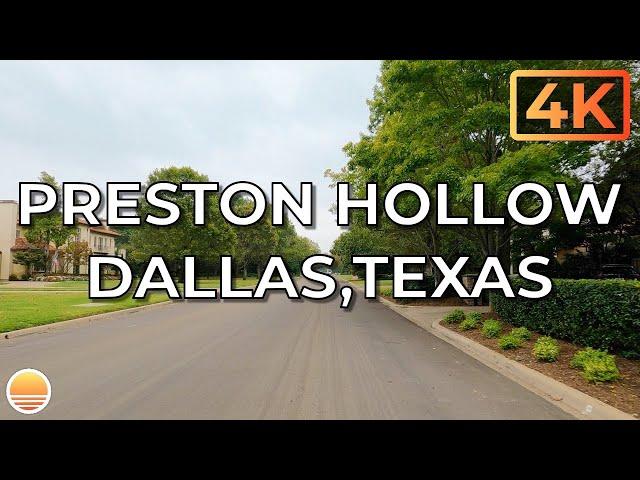 Preston Hollow a Neighborhood in Dallas, Texas. An UltraHD 4K Real Time Driving Tour.