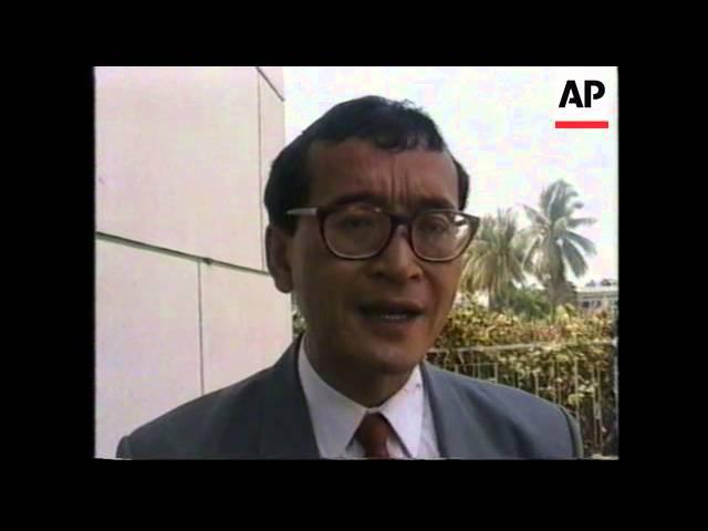 CAMBODIA: CALL FOR ARREST OF KHMER NATIONAL PARTY LEADER SAM RAINSY