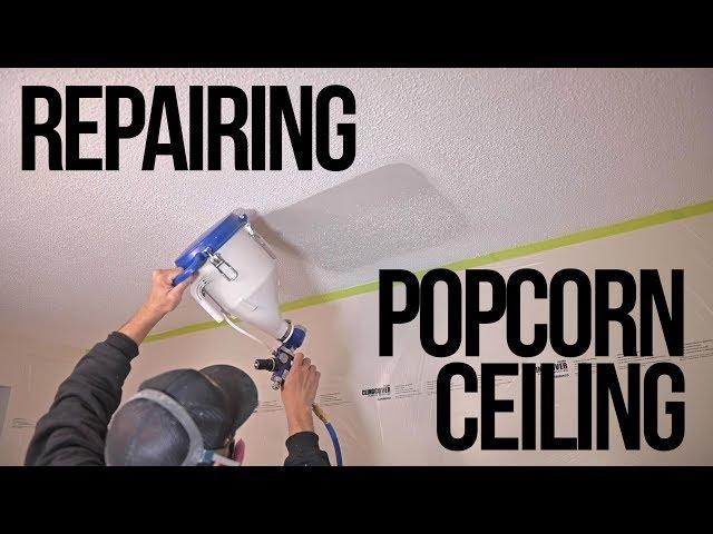 Popcorn Ceiling Repair Patch (The right way!)