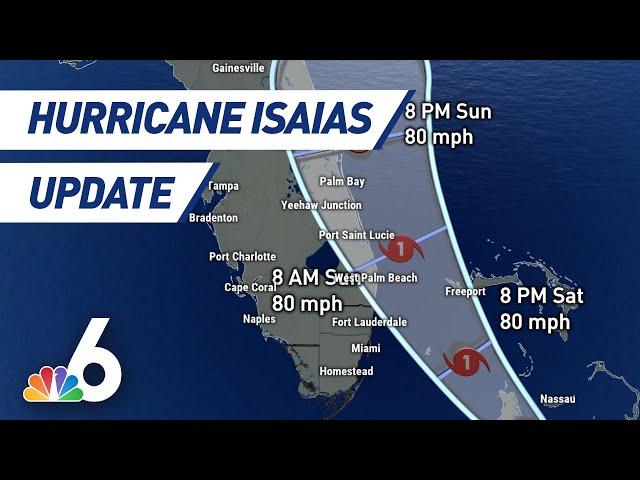 The Latest Update on Hurricane Isaias | NBC 6