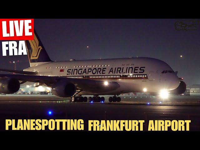 Live Late Night Raining Planespotting Frankfurt Airport