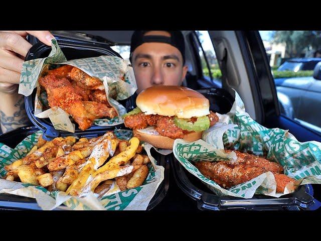 Wingstop Fried Chicken & Voodoo Fries Mukbang