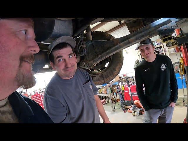 SEAN & SHANE @89Built FABRICATES SOME PARTS TO GET CLAYTON @SAWDUSTLUGNUTS TRUCK BACK ON THE ROAD!!