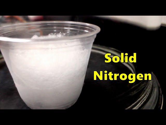 How To Make Solid Nitrogen! (From Liquid Nitrogen)