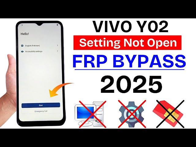 Vivo Y02 Frp Bypass Without Pc 2025 - Setting Not Open | Vivo Y02 Gmail Account Unlock New Method