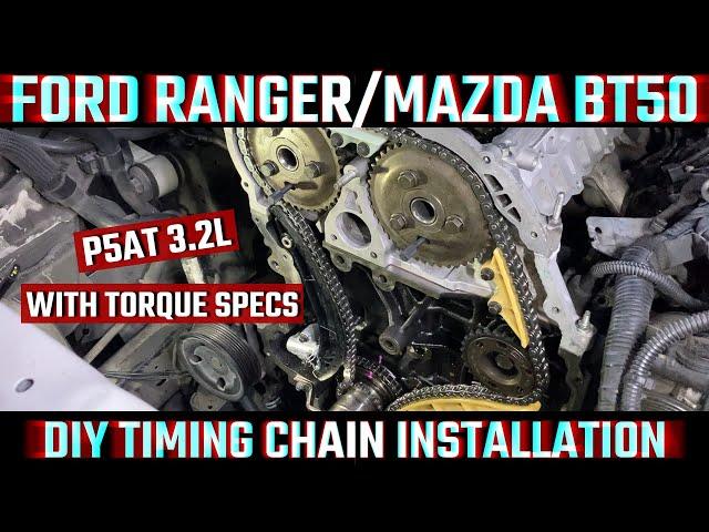 FORD RANGER | MAZDA BT50 3.2 TIMING CHAIN INSTALL | FRONT CRANKSHAFT OIL SEAL REPLACEMENT | P5AT