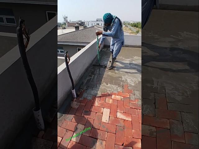 water proofing grouting brick tiles process #skills #ideas #tricks #shorts