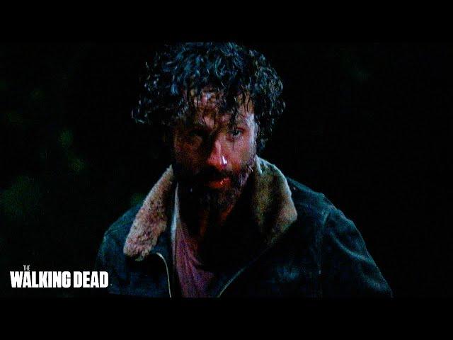 Rick Bites Joe's Throat - The Walking Dead
