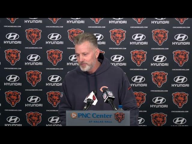 Bears Matt Eberflus Talks Facing #1 Lions on Thanksgiving: "They Present a Lot of Issues"