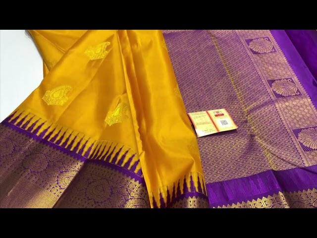 PURE KANCHIPURAM SILK SAREE WITH BEAUTIFUL RICH PALLU Rs. 9350* PLUS SHIPPING SILK MARK CERTIFIED ️