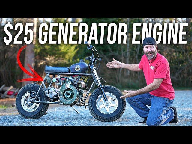 We Built a Twin Cylinder 4 Speed Mini Bike out of Junkyard Parts