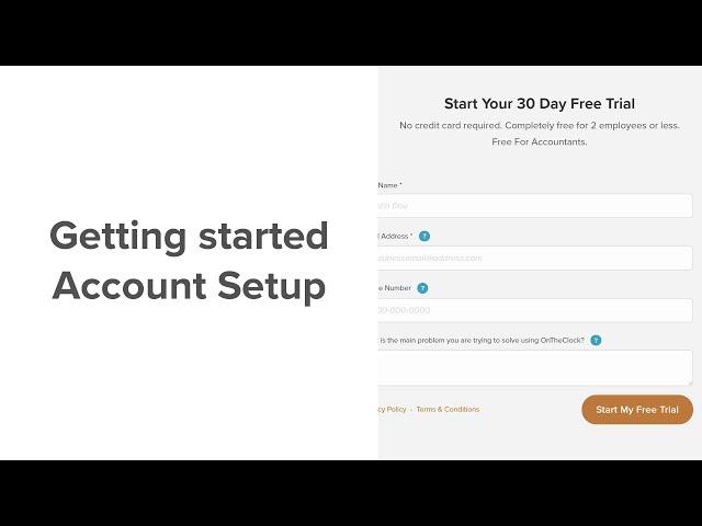How to Get Started with OnTheClock: Account Setup