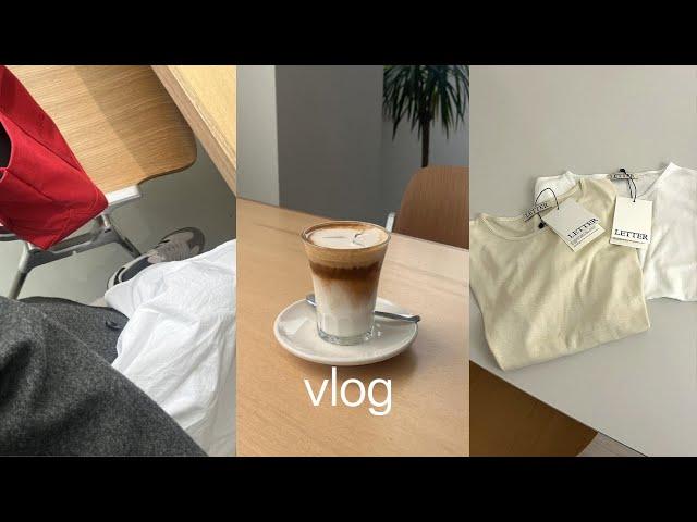 vlog 샵레터 기본 티셔츠 추천과 지독하게 출퇴근 반복하는 직장인 데일리룩 브이로그