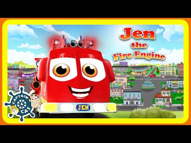 Jen the Fire Engine | Kids Songs | Captain & Cat