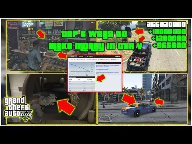 GTA V - Top 5 Ways To Make Money In Story Mode (PS5, PS4, PS3, PC & Xbox)